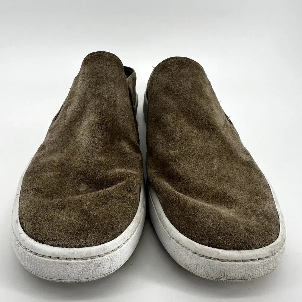 Vince Verrell Suede Slip On Sneakers Mule Suede Leather Round Toe Tan 5.5M